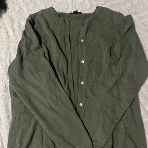 Lands end green cardigan